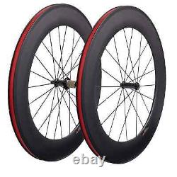 Carbon Fiber Road Bike 88x25mm Wheels Straight Pull Wheels Bicycle Wheelset