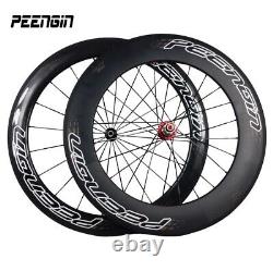 Carbon Fiber Road Bike Wheel 700C 25mm Width 60mm 88mm Depth Clincher U Shape