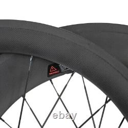 Carbon Fiber Road Bike Wheel 700C 25mm Width 60mm 88mm Depth Clincher U Shape