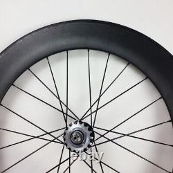 Carbon Fiber Road Bike Wheel 700C 25mm Width 60mm 88mm Depth Clincher U Shape