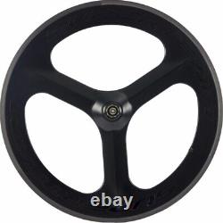 Carbon Fiber Road Bike Wheelet 3 Spoke Depth 70mm Clincher Track Bicycle Wheels