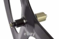 Carbon Fiber Road Bike Wheelet 3 Spoke Depth 70mm Clincher Track Bicycle Wheels