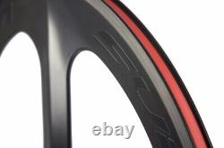 Carbon Fiber Road Bike Wheelet 3 Spoke Depth 70mm Clincher Track Bicycle Wheels