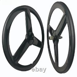 Carbon Fiber Road Bike Wheels 700C Fixed Gear Bicycle Wheelset Clincher Tubular