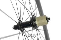 Carbon Fiber Road Bike Wheels Depth 50mm Matte Bicycle Wheelset Clincher