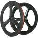 Carbon Fiber Road Bike Wheels Rim Depth 70mm 3 Spoke Racing Bicycle Wheelset