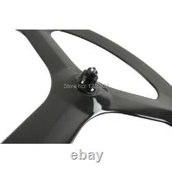 Carbon Fiber Road Bike Wheels Rim Depth 70mm 3 Spoke Racing Bicycle Wheelset