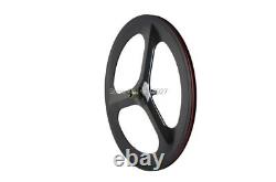 Carbon Fiber Road Bike Wheels Rim Depth 70mm 3 Spoke Racing Bicycle Wheelset