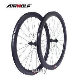 Carbon Fiber Road Bike Wheels Tubeless Wheelset Disc Brake 700c 9/10/11 Speed