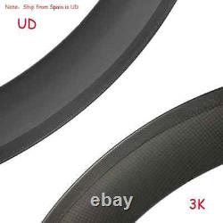 Carbon Fiber Road Bike Wheelset 38/50/60/88mm Clincher / Tubular Bicycle Wheels