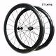Carbon Fiber Road Bike Wheelset 700c With Alloy Brake Suface Straight Pull Hub
