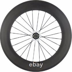 Carbon Fiber Road Bike Wheelset 88mm V Brake Cycling Bicycle Wheels Thru Axle