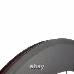 Carbon Fiber Road Bike Wheelset 88mm V Brake Cycling Bicycle Wheels Thru Axle