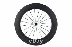 Carbon Fiber Road Bike Wheelset 88mm V Brake Cycling Bicycle Wheels Thru Axle