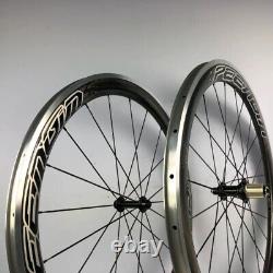 Carbon Fiber Road Bike Wheelset Clincher 50x25mm 700C with Alloy Brake Surface