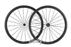 Carbon Fiber Road Bike Wheelset Depth 38mm Tubeless Racing Bicycle Wheels