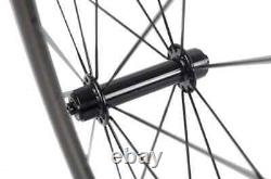 Carbon Fiber Road Bike Wheelset Depth 38mm Tubeless Racing Bicycle Wheels