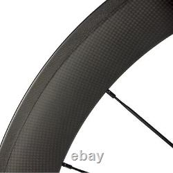 Carbon Fiber Road Bike Wheelset Depth 50mm Clincher Bicycle Wheels 3k/UD Matte
