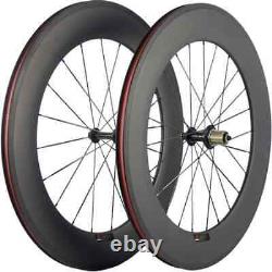 Carbon Fiber Road Bike Wheelset Matte Depth 88mm Clincher Racing Bike Wheels