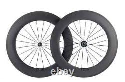 Carbon Fiber Road Bike Wheelset Matte Depth 88mm Clincher Racing Bike Wheels