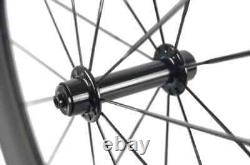 Carbon Fiber Road Bike Wheelset Matte Depth 88mm Clincher Racing Bike Wheels