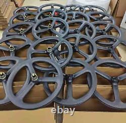 Carbon Fiber Road Folding Bike 3 Spokes Wheelset 16 Inch 349 Clincher Rim Brake