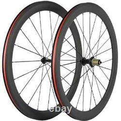 Carbon Fiber Wheelset 700C Road Bicycle Wheels 23mm Width Clincher R13 Hub