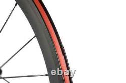 Carbon Fiber Wheelset 700C Road Bicycle Wheels 23mm Width Clincher R13 Hub