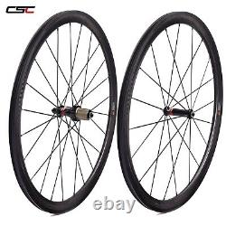 Carbon Fibre Road Bike Wheels 38mm Tubuless Ready SAT Straight Pull Wheelset