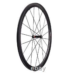 Carbon Fibre Road Bike Wheels 38mm Tubuless Ready SAT Straight Pull Wheelset