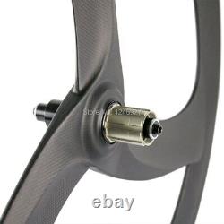 Carbon Fibre Road Bike Wheelset 50mm Depth Clincher Front/Rear Bicycle Wheels