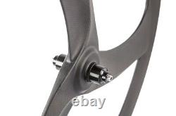 Carbon Fibre Road Bike Wheelset 50mm Depth Clincher Front/Rear Bicycle Wheels