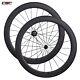 Carbon Fibre Wheels Road Bike Bicycle Wheelset 700c 60mm Tubular R13 Ceramic Hub