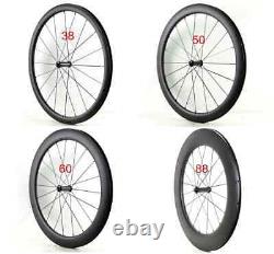 Carbon Front Wheel 700C 38/50/60/88mm Depth 25mm Width for Road Bike UD Matte