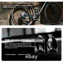 Carbon Gravel Wheelset 30mm width Road Bike Rim DT 240/350 Novatec 411/412 700c