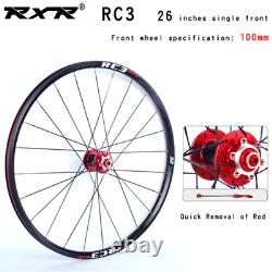 Carbon Hub Mountain Bike Off Road 26er Wheelset Disc Thru Axle / QR MTB Wheels