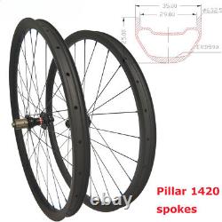Carbon Mtb Bicycle Wheels 29er 3525mm Clincher Tubeless Matte or Glossy