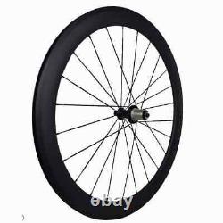 Carbon Road Bicycle Wheelset 700C 5023mm Clincher Tubular Wheels with Hubs