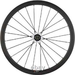 Carbon Road Bike 38mm Clincher Wheelset 23mm Depth with Basalt Brake Wheels