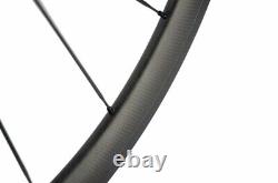 Carbon Road Bike 38mm Clincher Wheelset 23mm Depth with Basalt Brake Wheels