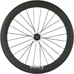 Carbon Road Bike 60mm Depth Clincher Basalt Braking Wheelset Surface 3k Matte