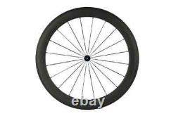 Carbon Road Bike 60mm Depth Clincher Basalt Braking Wheelset Surface 3k Matte