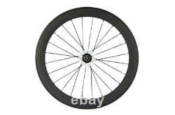 Carbon Road Bike 60mm Depth Clincher Basalt Braking Wheelset Surface 3k Matte