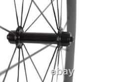 Carbon Road Bike 60mm Depth Clincher Basalt Braking Wheelset Surface 3k Matte