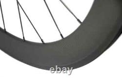 Carbon Road Bike 60mm Depth Clincher Basalt Braking Wheelset Surface 3k Matte