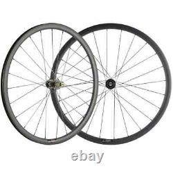 Carbon Road Bike Disc Brake Wheelset Tubeless Wheels Clincher 30-60mm Thru-axle