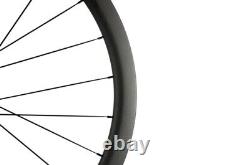 Carbon Road Bike Disc Brake Wheelset Tubeless Wheels Clincher 30-60mm Thru-axle
