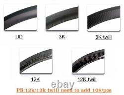 Carbon Road Bike Rear Wheel V Brake 700C 38/50/60/88x25mm UD Matte Glossy Finish