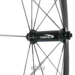 Carbon Road Bike Wheel 50mm Clincher Wheels Straight Pull Hub Bicycle Wheelset