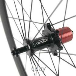 Carbon Road Bike Wheel 50mm Clincher Wheels Straight Pull Hub Bicycle Wheelset